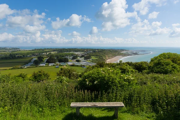 Whitecliff bay nära bembridge öst isle of wight — Stockfoto