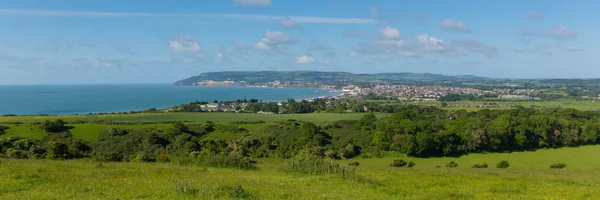 Isola di Wight vista sulla costa verso Shanklin e Sandown da Culver Down — Foto Stock