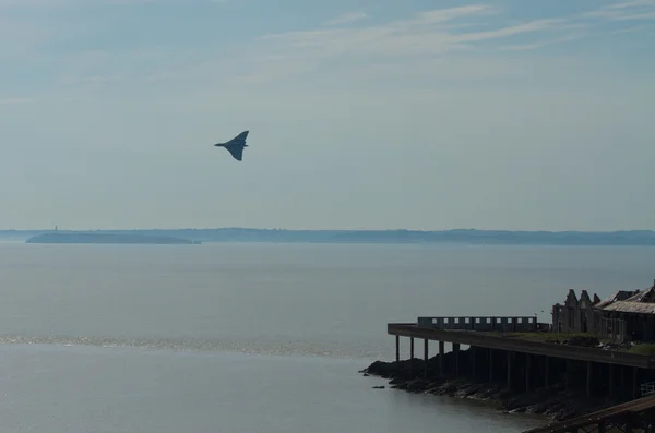 以前イギリスの raf によって使用バルカン爆撃機軍用機 — Stock fotografie