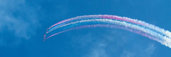 The Red Arrows jet planes British RAF aerobatic display team — Stock Photo, Image