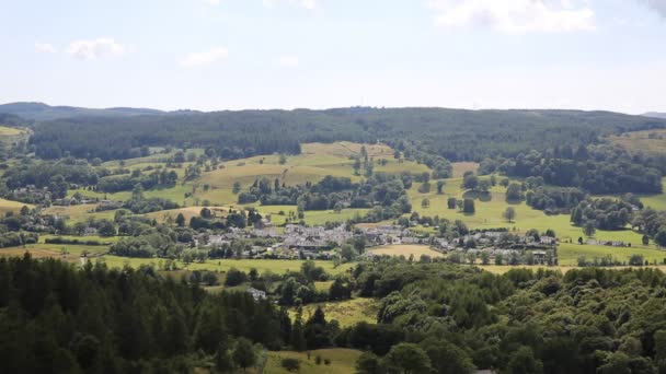 Hawkshead lake district national park england Storbritannien — Stockvideo