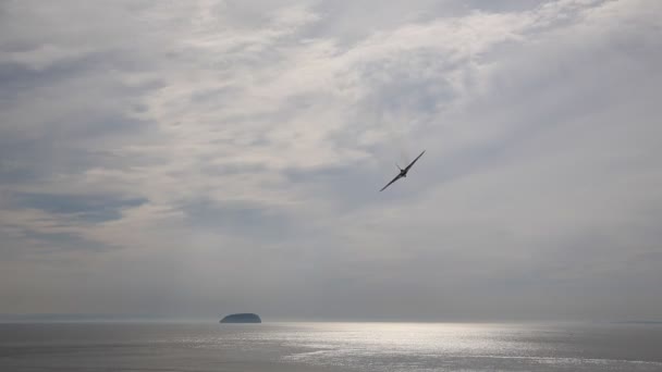 Vulcan bommenwerper militaire vliegtuigen vroeger gebruikt door de Britse raf — Stockvideo