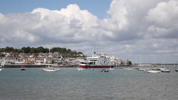 Puerto de Cowes Isla de Wight — Vídeos de Stock