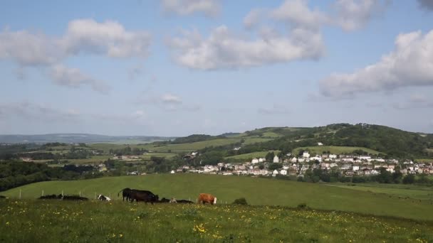 Brading isle of wight domů do římské vily turistickou atrakcí poblíž sandown a shanklin — Stock video