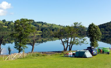 kamp çadır ullswater lake district cumbria İngiltere İngiltere
