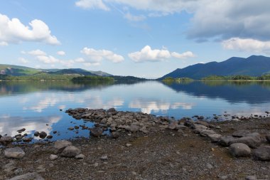 keswick güneyinde Derwent su lake district cumbria İngiltere İngiltere