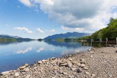 keswick güneyinde Derwent su lake district cumbria İngiltere İngiltere