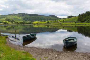 Watendlath Tarn Lake District Cumbria England between the Borrowdale and Thirlmere valleys close to Derwent Water clipart