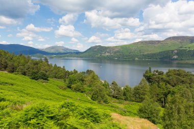 Görünüm derwent su castlerigg için genelinde düştü ve Göller Bölgesi İngiltere İngiltere bleaberry düştü