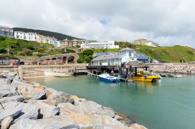 Ventnor harbour Isle of wight İngiltere'de güney kıyısında ada turizm şehir