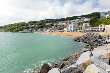Ventnor sahil Isle of Wight İngiltere'de güney kıyısında ada Turizm şehir