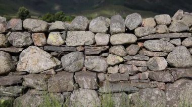 İngiltere'de göl ilçe Milli Parkı cumbria kuzeyinde hiçbir harç ile kuru taş duvar