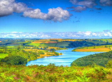 Wimbleball Gölü yakınlarındaki Exmoor Ulusal Parkı Somerset