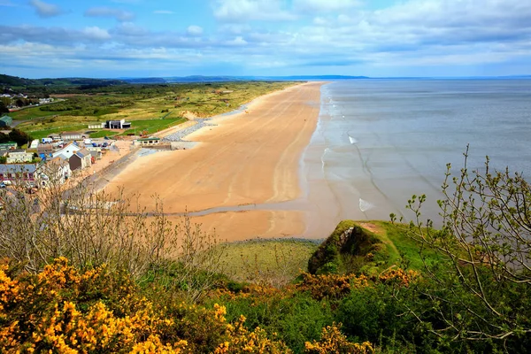 Pendine Sands Wales Hermosa Playa Arena Larga —  Fotos de Stock