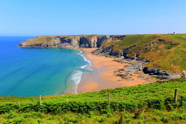 Trebarwith Strand Cornwall Playa Oeste Inglaterra Reino Unido — Foto de Stock