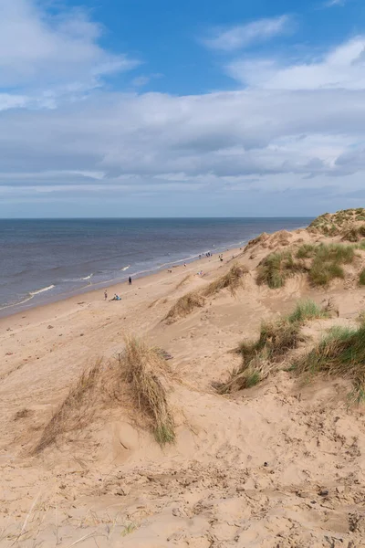 Formby plajı ve kum tepeleri kuzey batı İngiltere kıyıları Liverpool yakınları