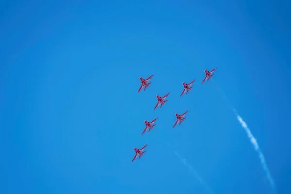 Weston Super Mare Somerset England June 26Th 2022 Red Arrows — 스톡 사진