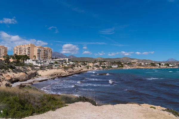 Coast View Campeelo Iletta North Direction Benidorm Beautiful Blue Sea — Foto de Stock