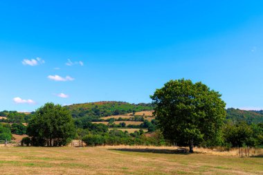 Moretonhampstead Devon view from the village to beautiful countryside in Dartmoor National Park England UK