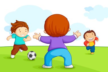 futbol oynayan çocuklar