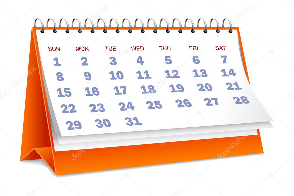 Calendar Vector Image By C Stockshoppe Vector Stock 12456636