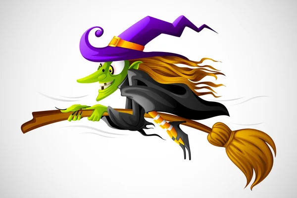 Хэллоуинская ведьма — стоковый вектор