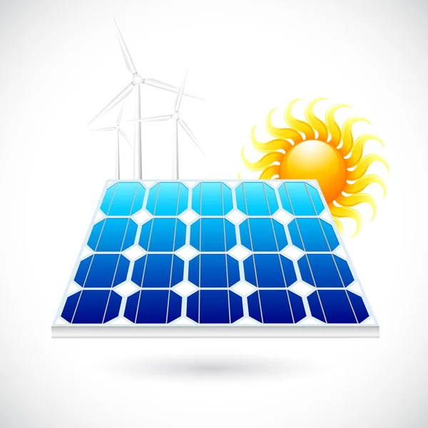 Panel de energía solar — Vector de stock