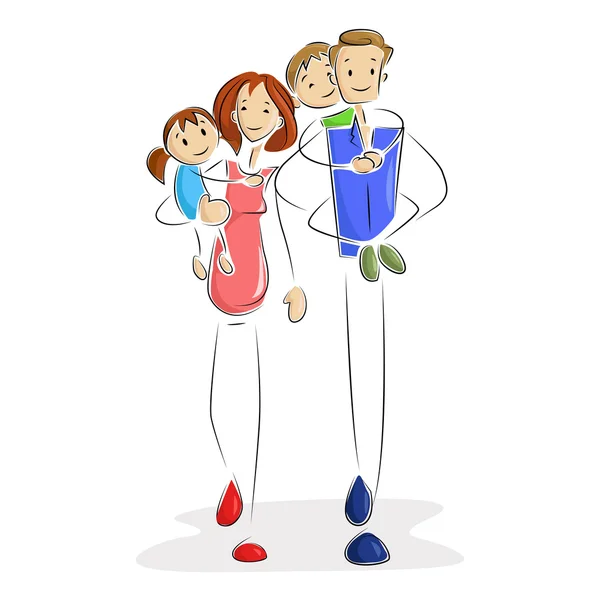 Happy Family Royalty Free Stock Vectors