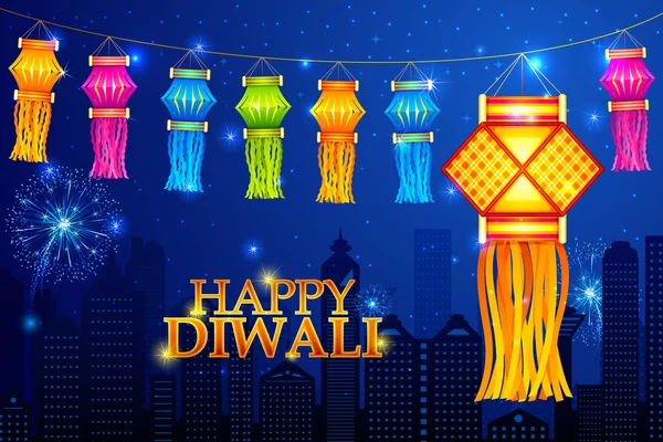 Diwali hängande lykta — Stock vektor