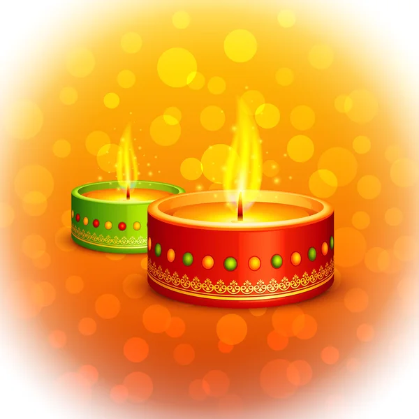 Holy Diya for Festival — Stock Vector