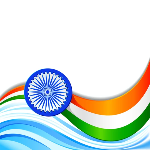 Indiase tricolor achtergrond — Stockvector