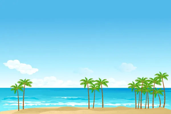 Playa de mar — Vector de stock