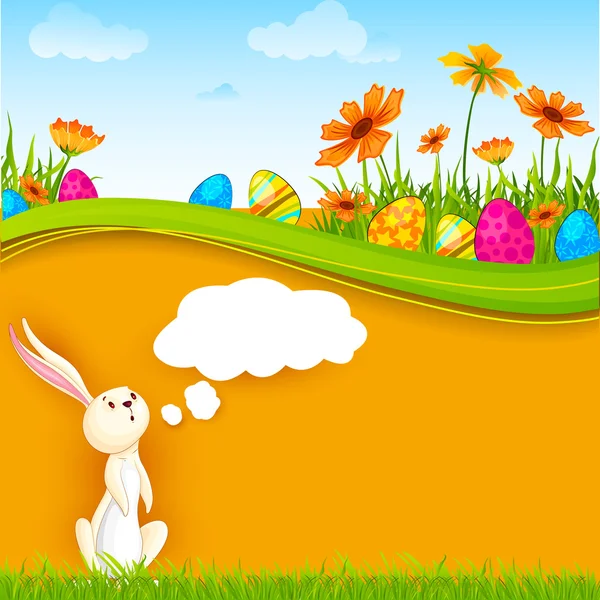 Bunny met Pasen egg — Stockvector