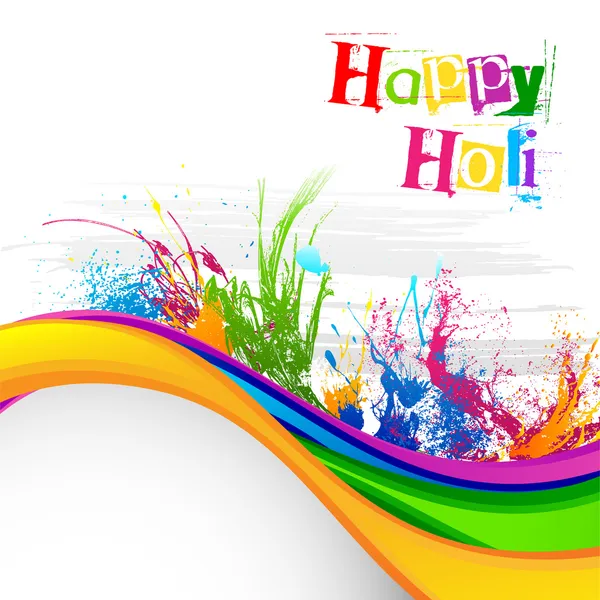 Holi Festival Background Design — Stock Vector