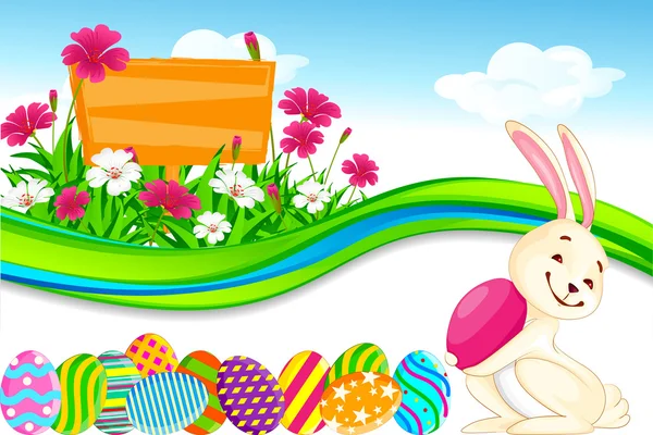 Nyuszi húsvét tojás — Stock Vector