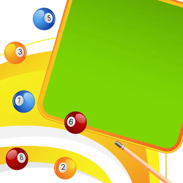 Bal de billard coloré — Image vectorielle