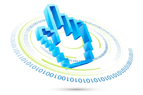 像素化手形指针 — 图库矢量图片