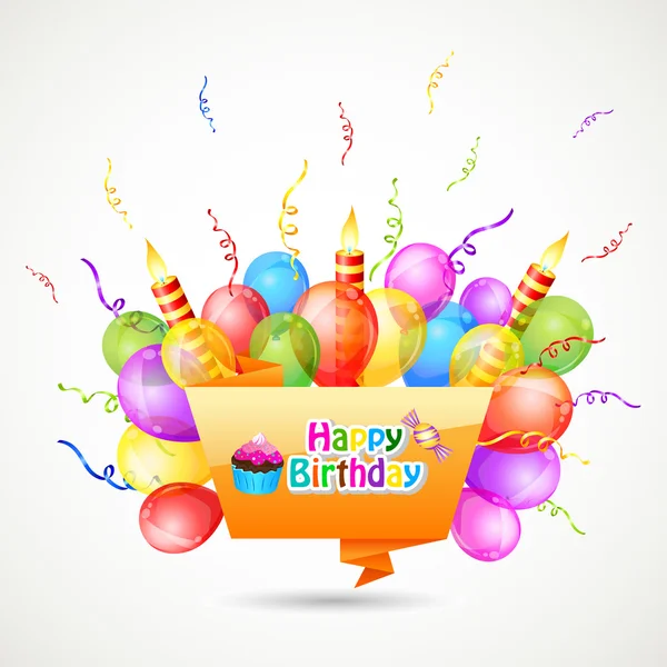 Boldog születésnapot chat buborék — Stock Vector