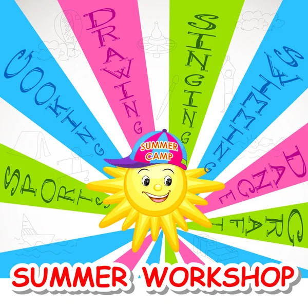 Summer Art Workshop — Stock Vector