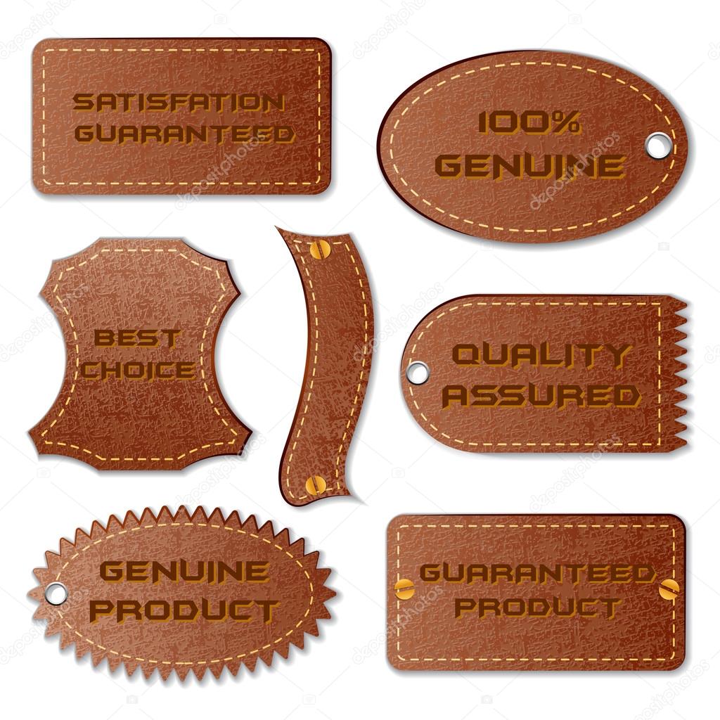 Promotional Leather Textured Label