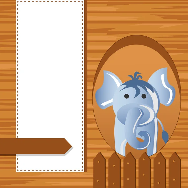 Elefante sobre fondo infantil — Vector de stock
