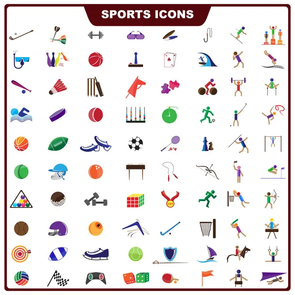 Colorido icono de los deportes — Archivo Imágenes Vectoriales