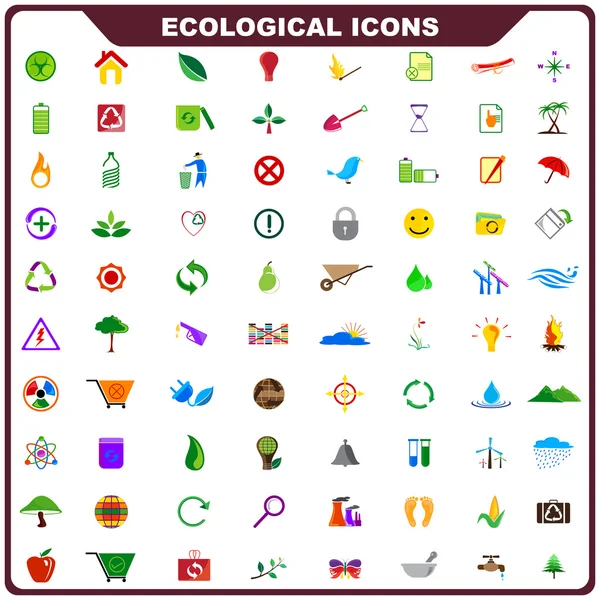 Icono ecológico colorido — Archivo Imágenes Vectoriales