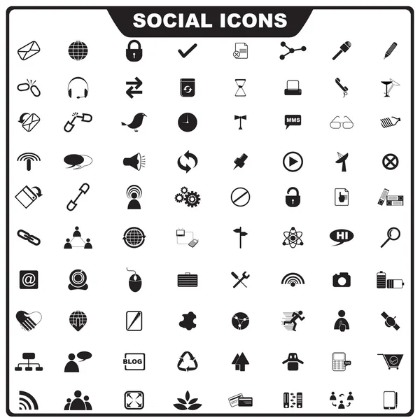 Icono social — Archivo Imágenes Vectoriales