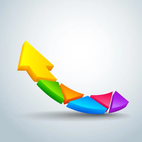 Flecha colorida — Vector de stock