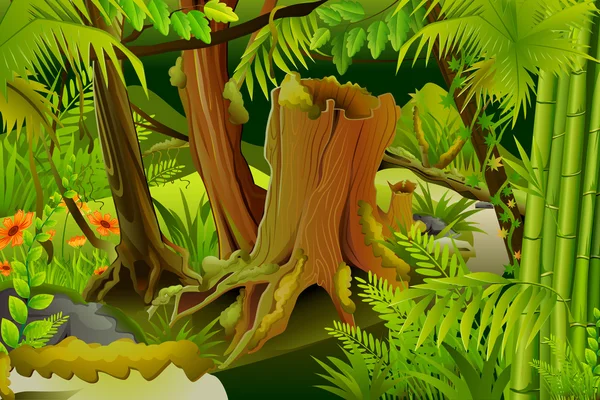 神秘丛林 — 图库矢量图片