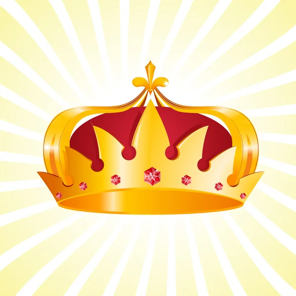 Couronne héraldique d'or — Image vectorielle