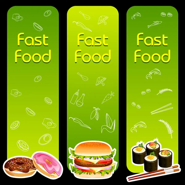 Plantilla de menú de comida rápida — Vector de stock