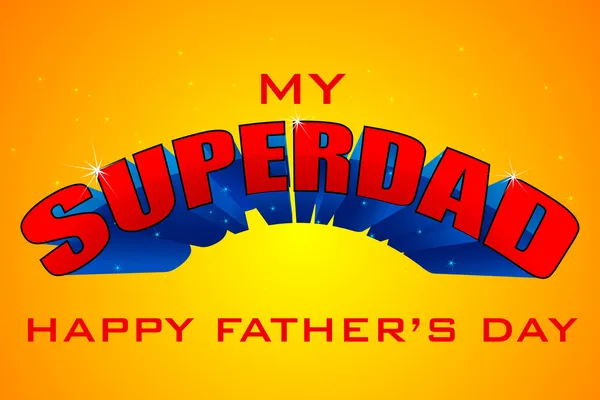 Superdad vaders dag achtergrond — Stockvector