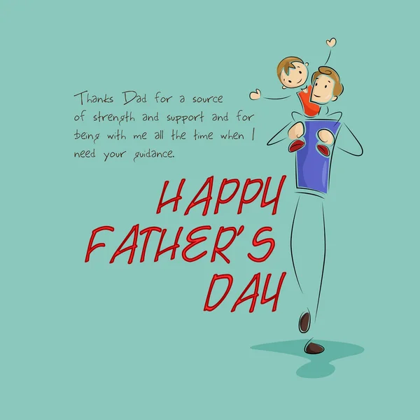 Otec a syn v pozadí Den otců — Stockový vektor
